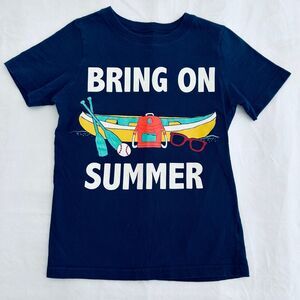 Carter's Blue Short-Sleeve T-shirt Bring on Summer Size 6